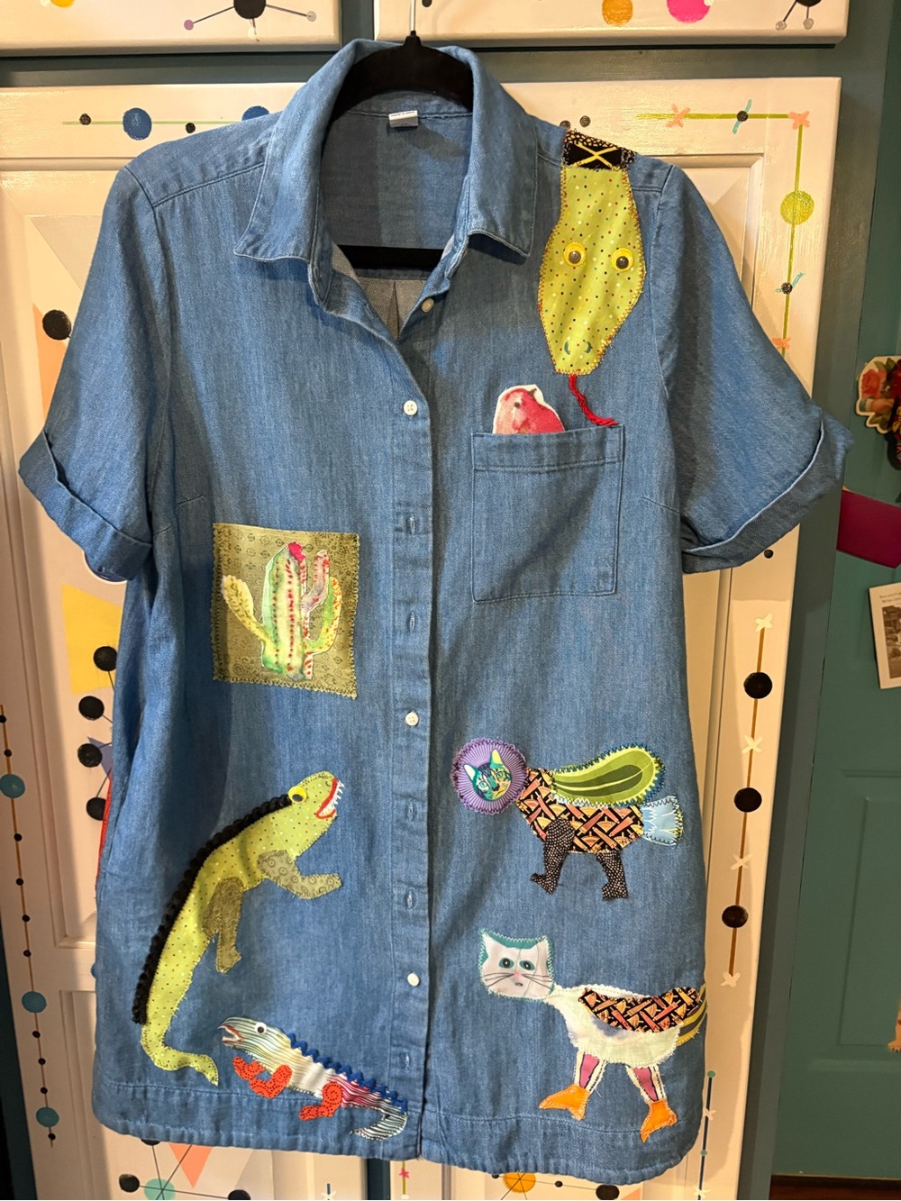 Art to Wear Goofy mini Dress size Medium Petite